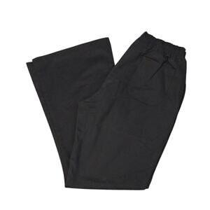 Valas LA Flare Bowler Pants Black Cotton Denim Trim NWT Size M